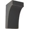Ekena Millwork 5 1/4"W x 6"D x 10"H Clarksville Wood Vintage Decor Bracket, Black BKTWD05X06X10CVBL - alternate 1